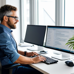 **

"A professional copywriter in a modern, brightly lit office, carefully selecting words from a digital thesaurus on their computer, fully clothed in business casual attire, appropriate content, safe for work, perfect anatomy, natural proportions, professional, family-friendly. The office setting includes plants and ergonomic furniture, promoting a sense of well-being and productivity."

**