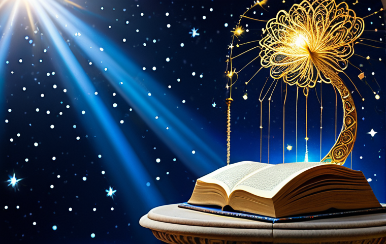 어휘력 증진을 위한 명언 활용 방법 - Image Prompt 1: The Luminous Tapestry of Words**